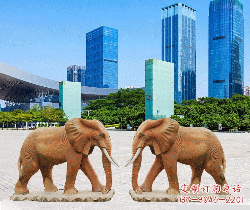 兰州精美大象雕塑