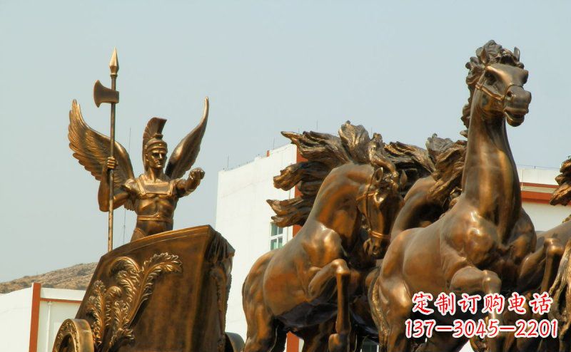 兰州阿波罗战车广场景观铜雕