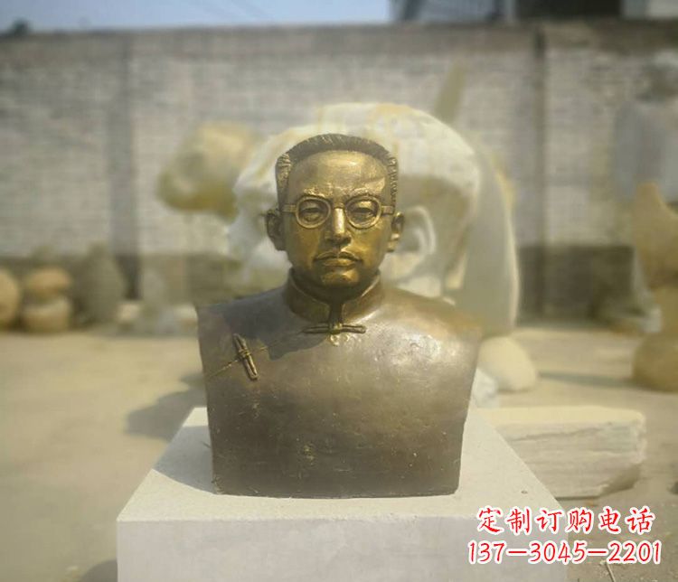 兰州爱国者陶行知胸像铜雕