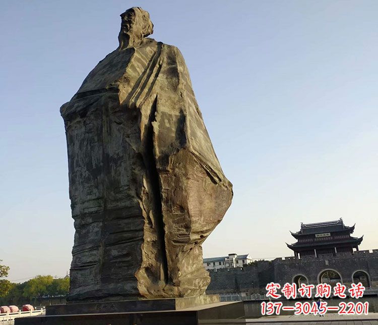 兰州北宋文学家范仲淹石雕