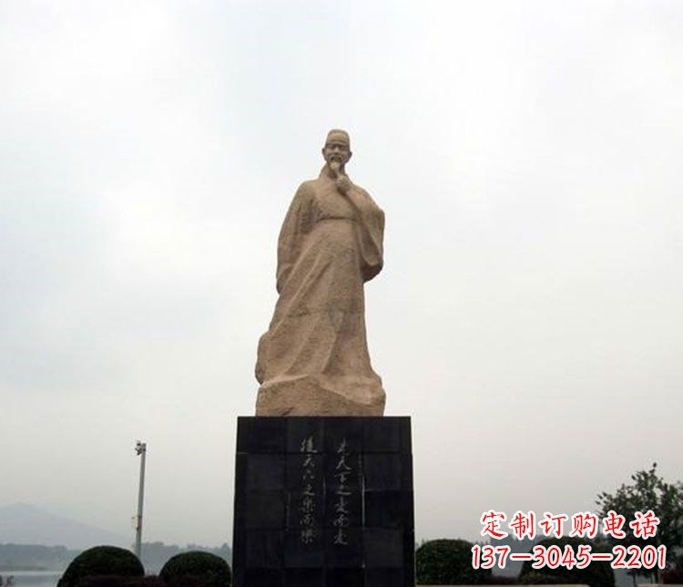 兰州北宋政治家范仲淹石雕