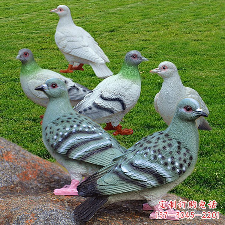 兰州玻璃钢和平鸽雕塑象征和平与自由