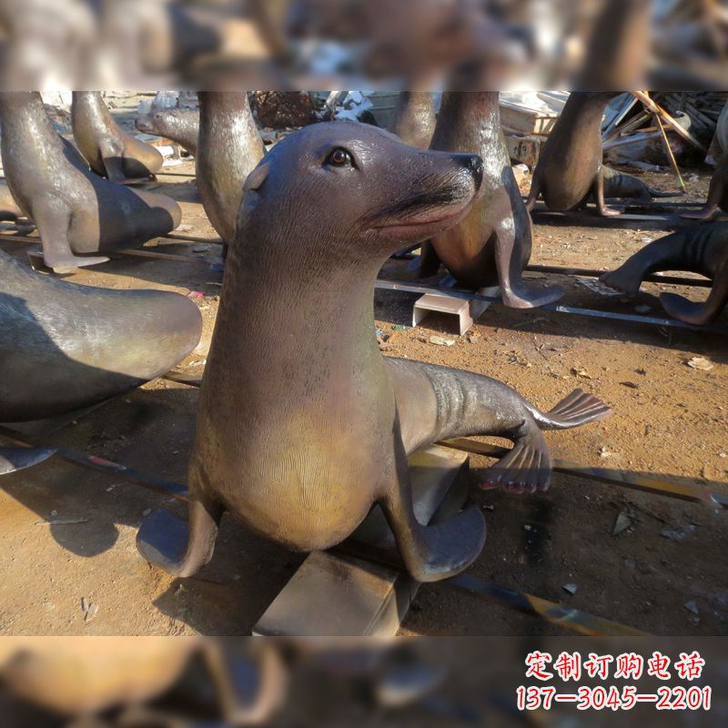 兰州玻璃钢海豹雕塑——精美的艺术品