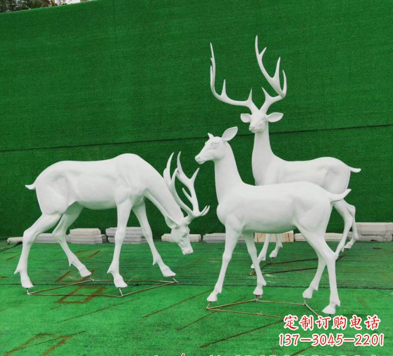 兰州玻璃钢鹿群雕塑