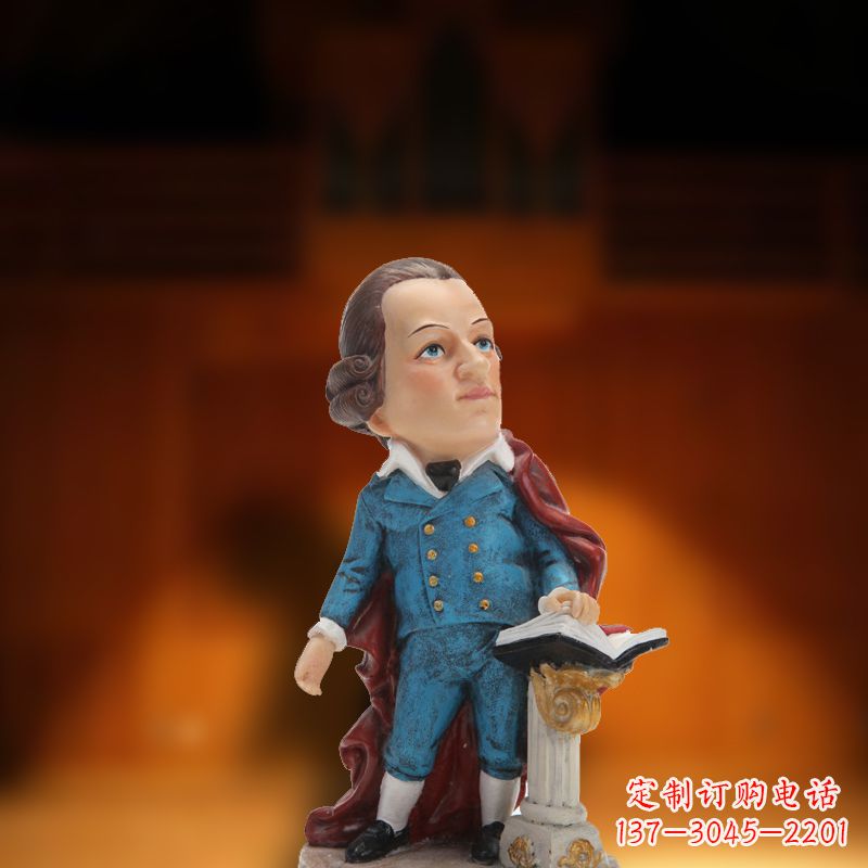 兰州玻璃钢艺术莫扎特雕塑