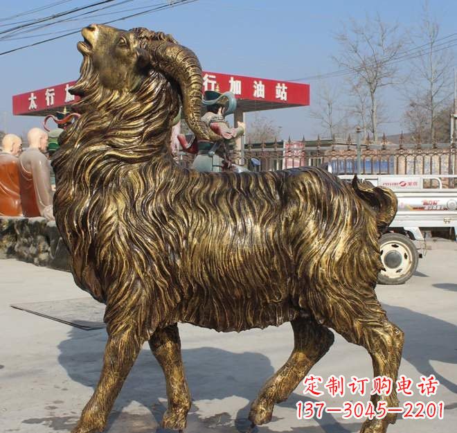 兰州玻璃钢山羊雕塑——让艺术之美绽放