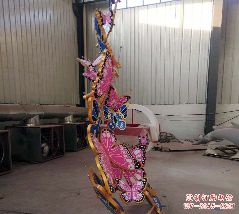 兰州精致绚丽的不锈钢蝴蝶雕塑