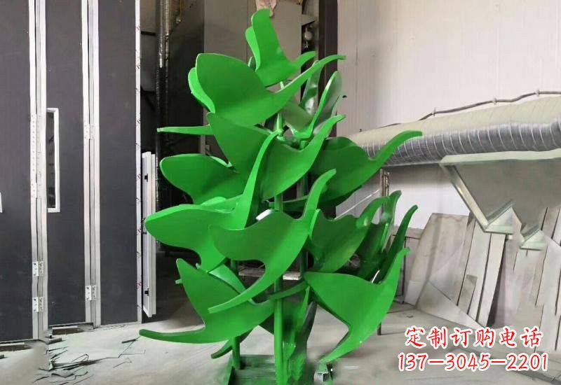 兰州优雅美观的不锈钢彩色大雁雕塑