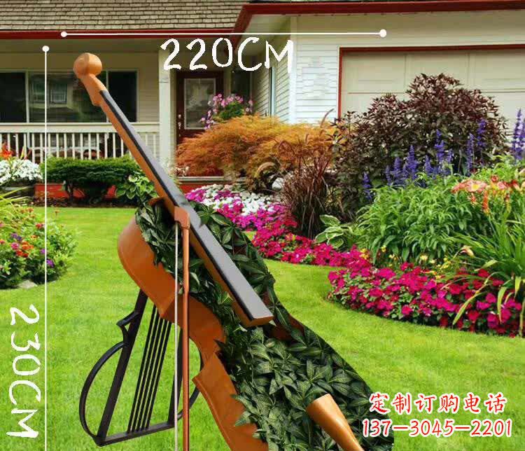 兰州不锈钢抽象大提琴雕塑1
