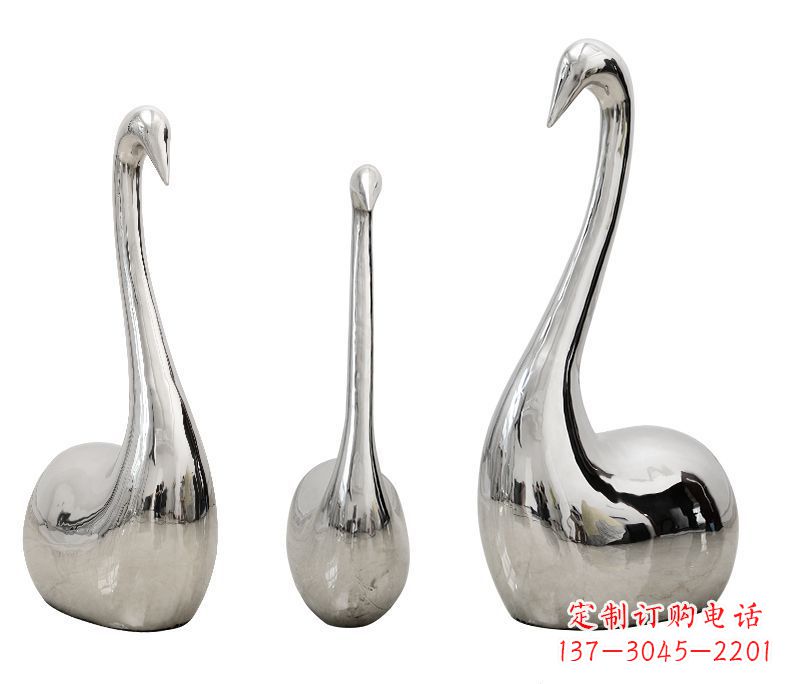 兰州精美不锈钢天鹅雕塑