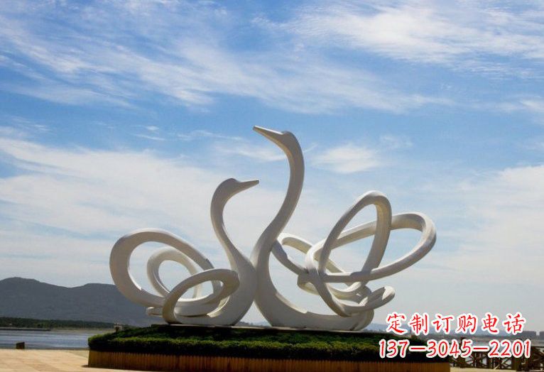 兰州不锈钢制天鹅雕塑