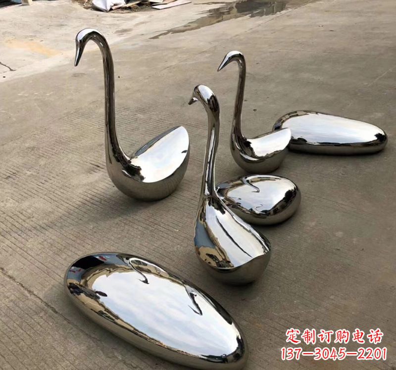 兰州不锈钢仙鹤雕塑精致而古典