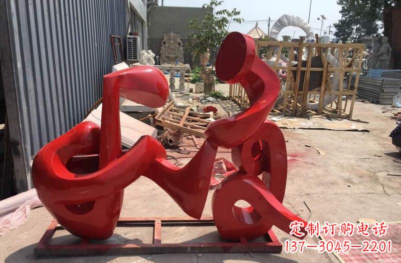 兰州不锈钢音符雕塑传递美丽的音乐