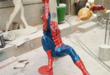 兰州玻璃钢蜘蛛侠雕塑公园卡通人物雕塑
