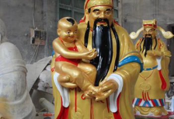 兰州玻璃钢宗教庙宇福禄寿神像雕塑