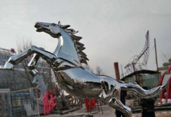 兰州不锈钢奔跑马雕塑