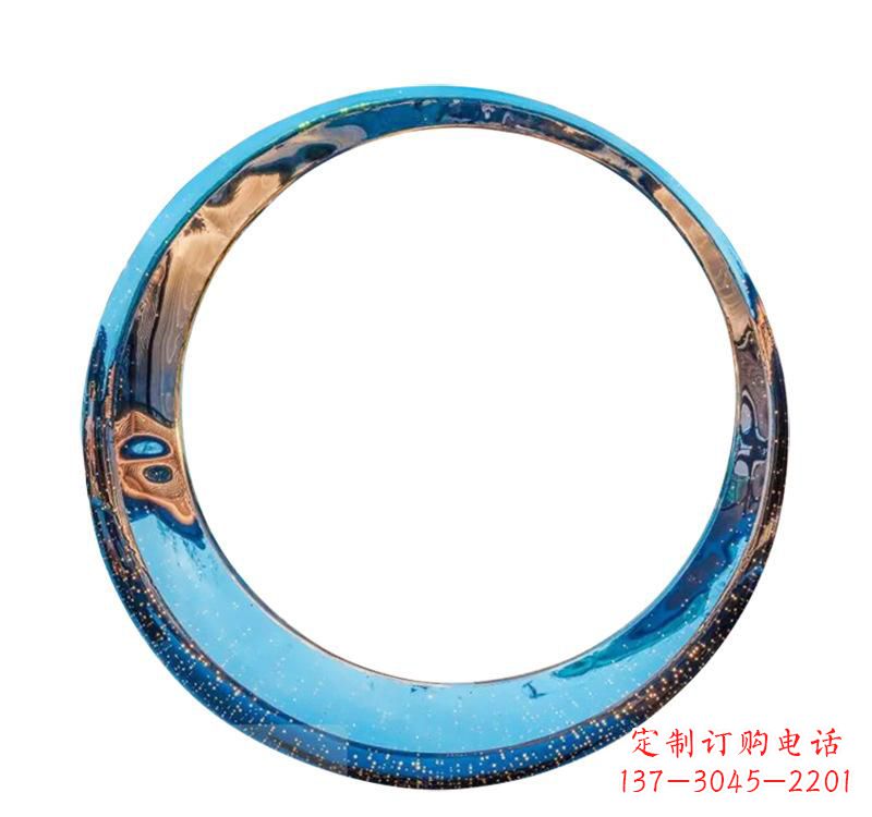 兰州不锈钢创意景观圆环雕塑——美化城市的创意艺术