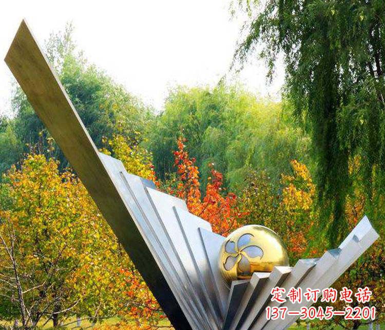 兰州不锈钢大型翅膀景观雕塑