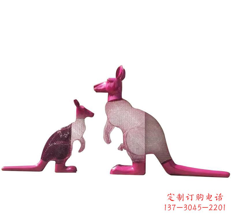 兰州不锈钢袋鼠雕塑