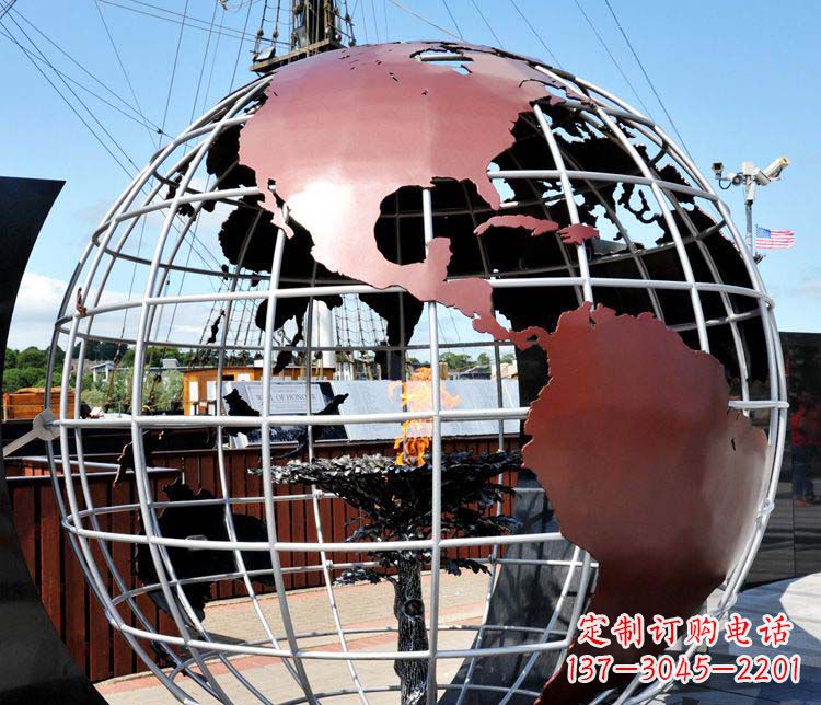 兰州不锈钢地球仪雕塑 