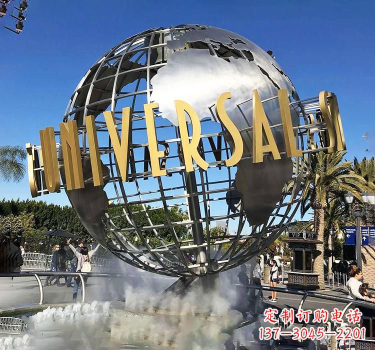 兰州不锈钢地球仪雕塑——精致的地球礼物