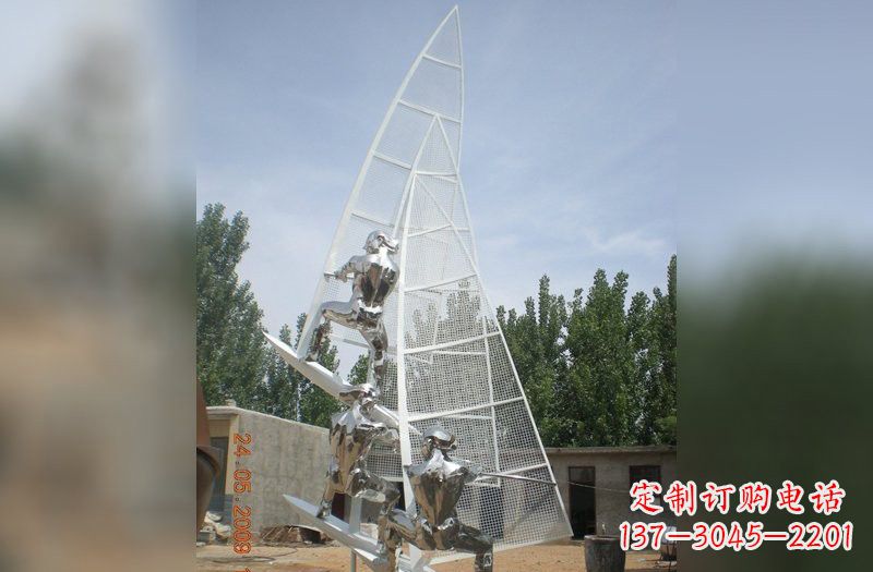 兰州不锈钢帆船比赛雕塑
