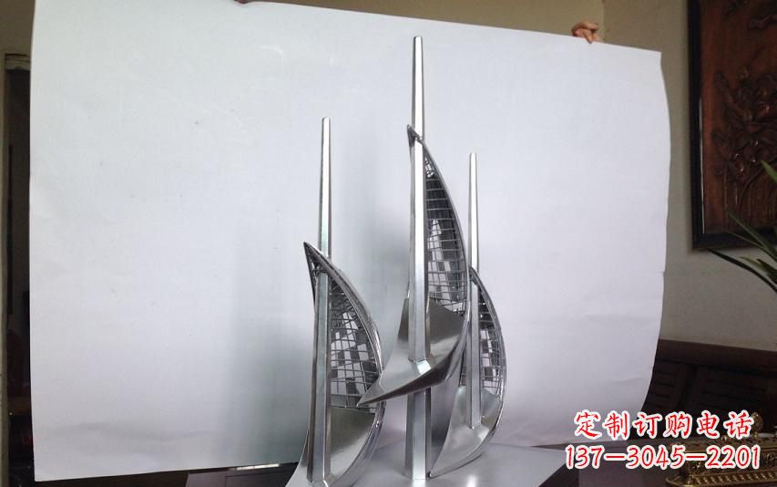 兰州不锈钢帆船乘风破浪雕塑