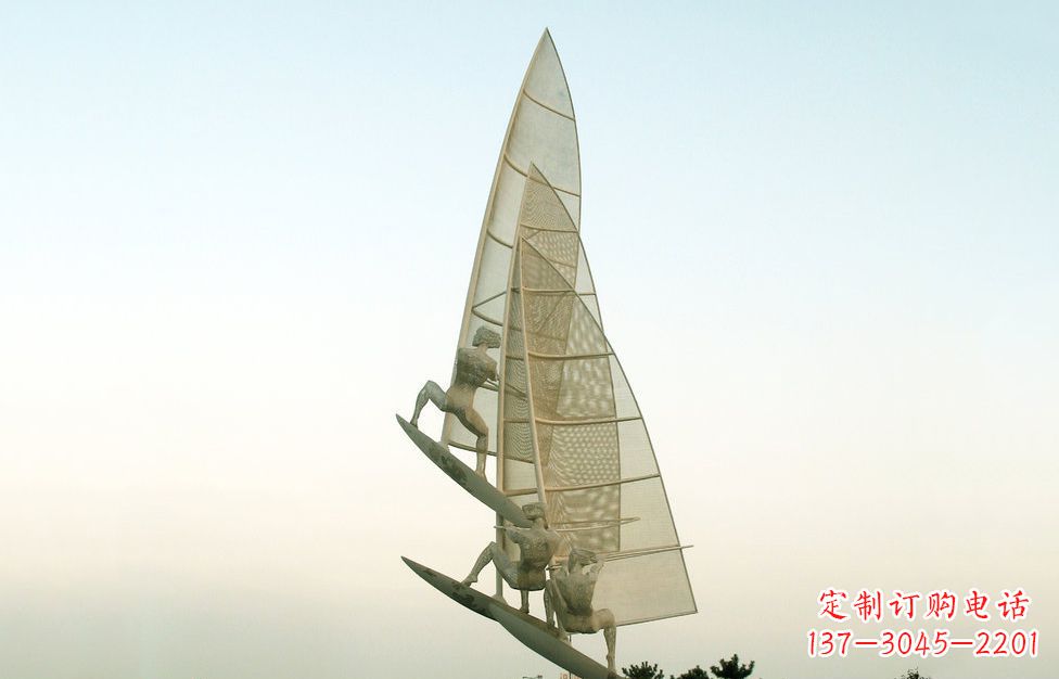 兰州不锈钢帆船比赛广场景观雕塑