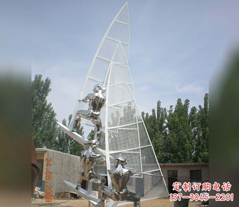 兰州不锈钢帆船公园雕塑