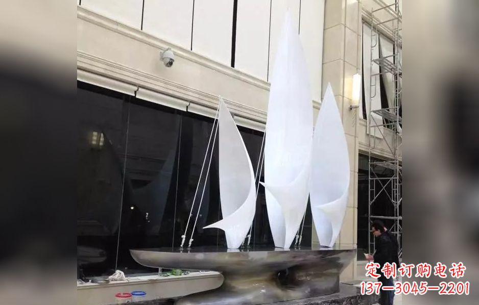 兰州不锈钢帆船海洋迷人的雕塑