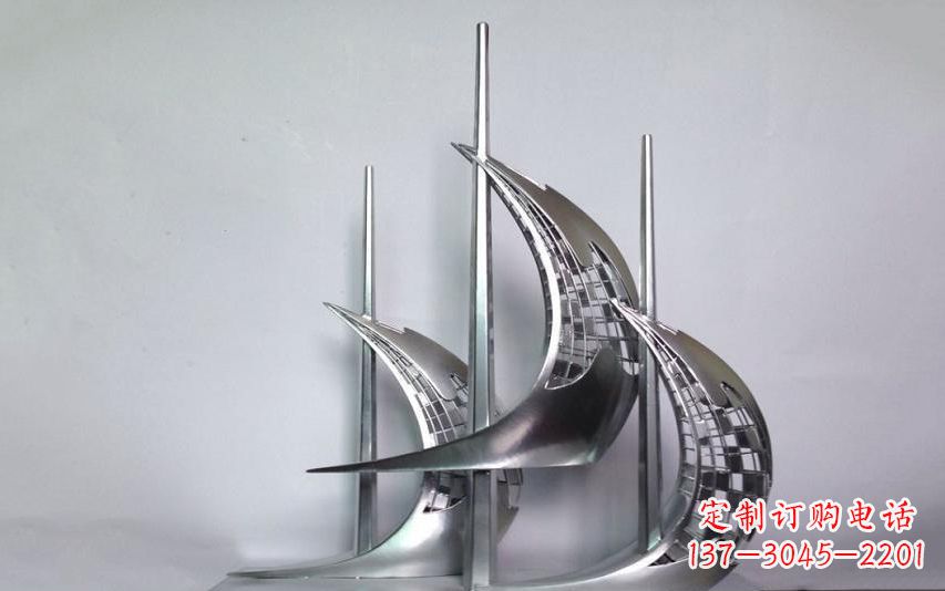 兰州不锈钢帆船景观雕塑