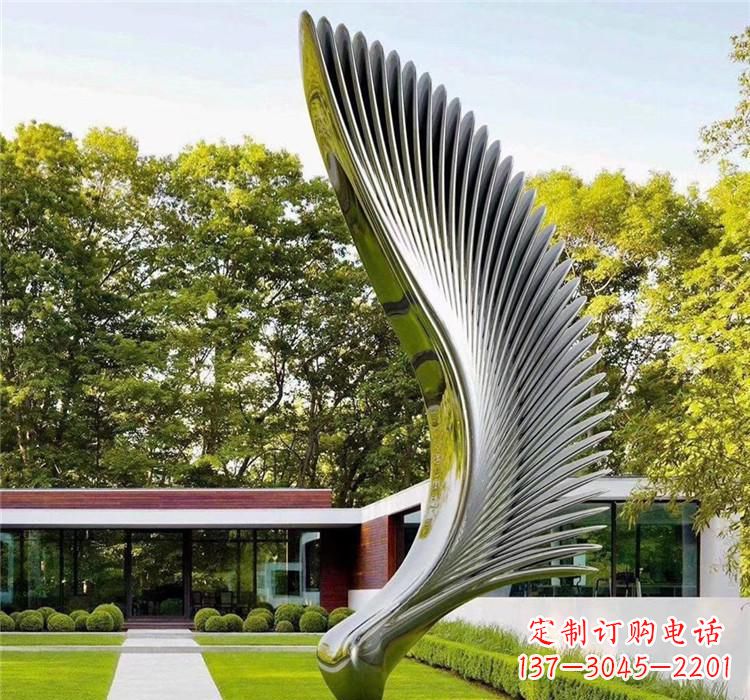 兰州不锈钢飞行翅膀雕塑——精美的艺术之作