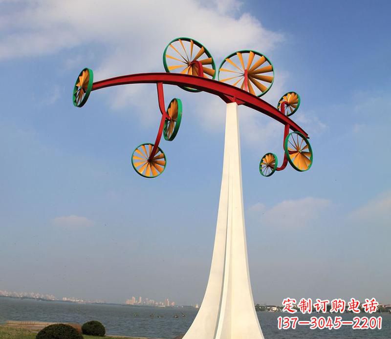 兰州不锈钢风车烤漆雕塑