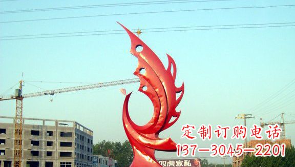 兰州不锈钢凤凰城市雕塑
