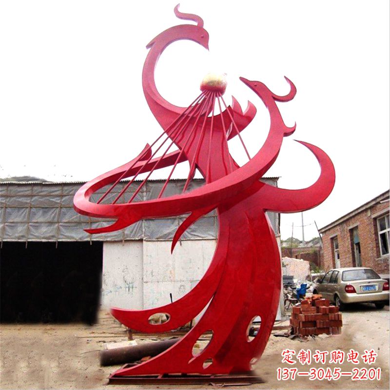 兰州不锈钢凤凰雕塑绚丽多彩的艺术瑰宝