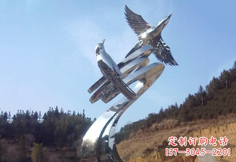 兰州不锈钢公园动物鸟雕塑