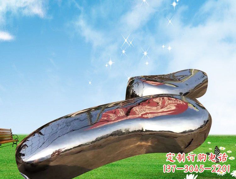 兰州不锈钢公园鹅卵石镜面雕塑