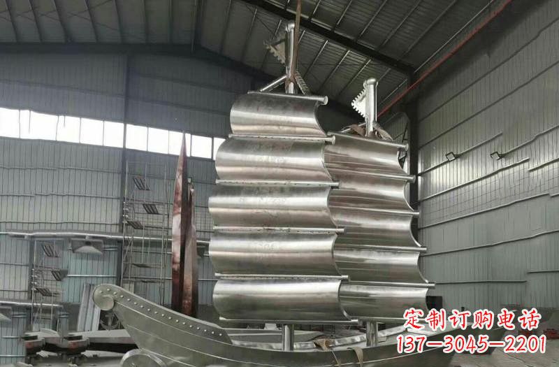 兰州不锈钢帆船雕塑海洋的象征