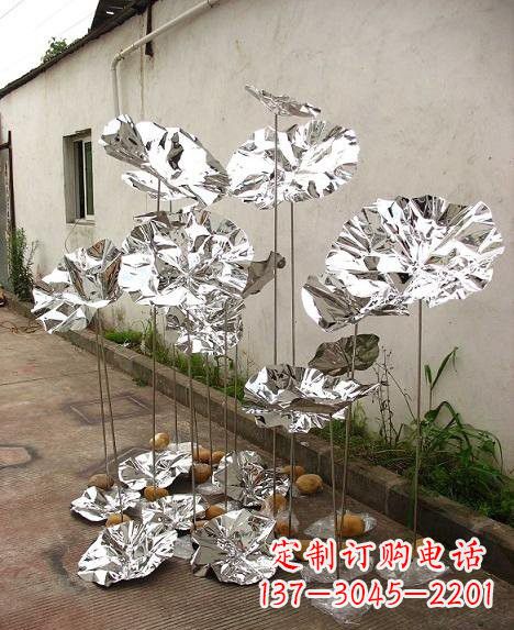 兰州不锈钢荷叶雕塑——精美绝伦