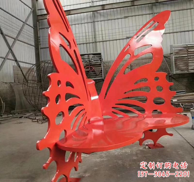 兰州不锈钢蝴蝶座椅雕塑美丽的艺术作品