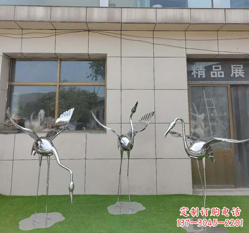 兰州不锈钢仙鹤雕塑传承传统文化
