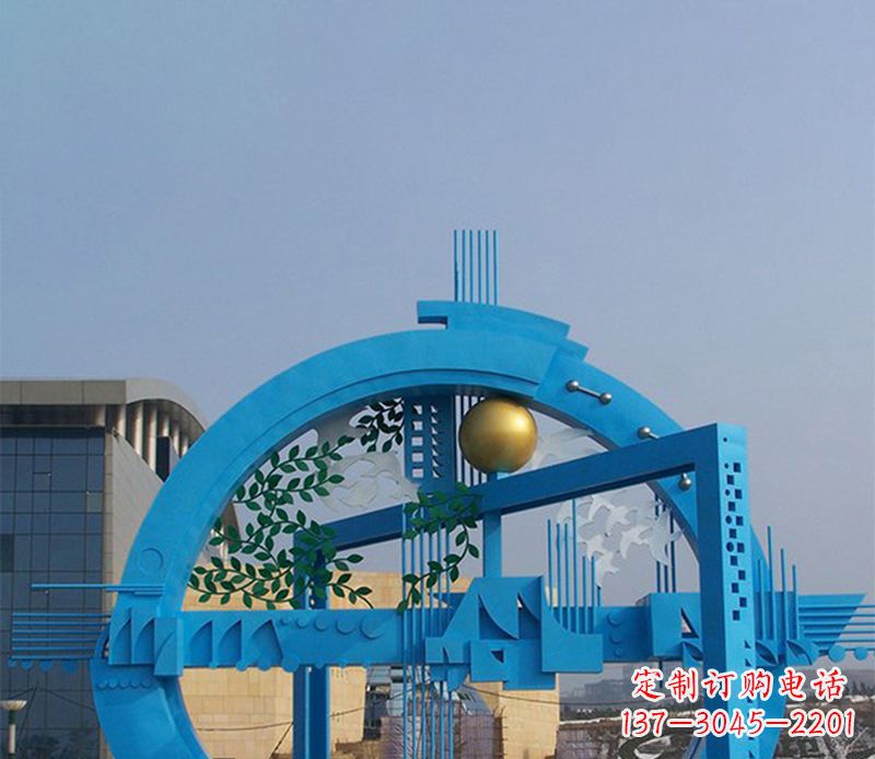 兰州不锈钢拱桥剪纸雕塑