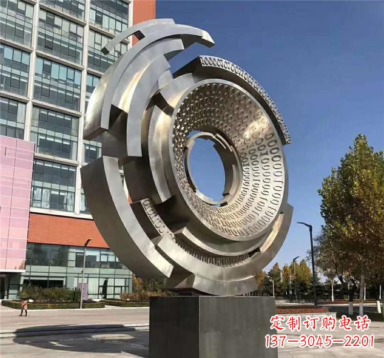 兰州不锈钢广场齿轮雕塑