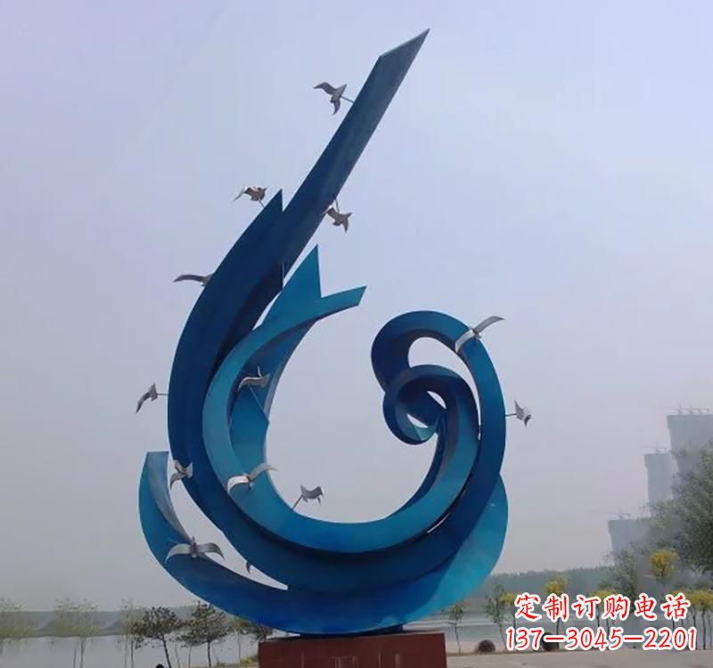 兰州不锈钢广场大型鸽子雕塑