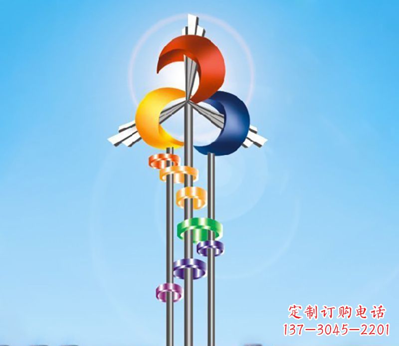 兰州不锈钢广场风车雕塑