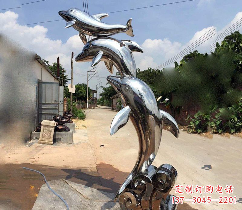 兰州不锈钢海豚雕塑艺术的浪漫