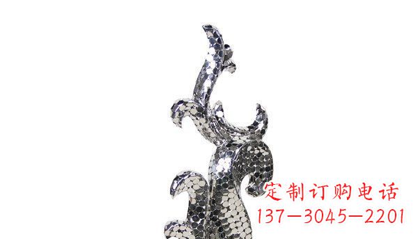 兰州不锈钢海豚抽象雕塑精致的海洋之美