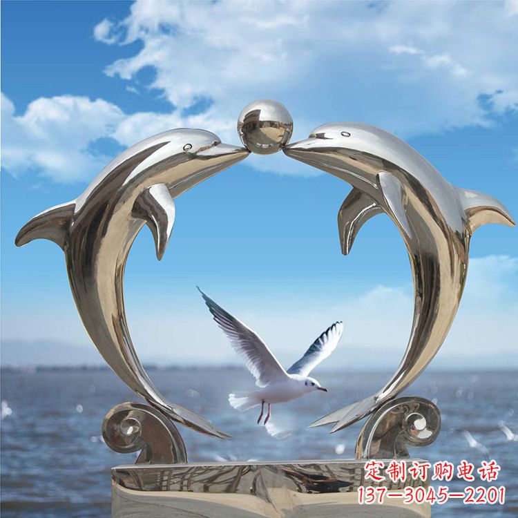 兰州不锈钢海豚雕塑精美的海洋之美