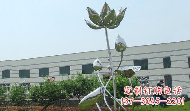 兰州不锈钢荷花雕塑