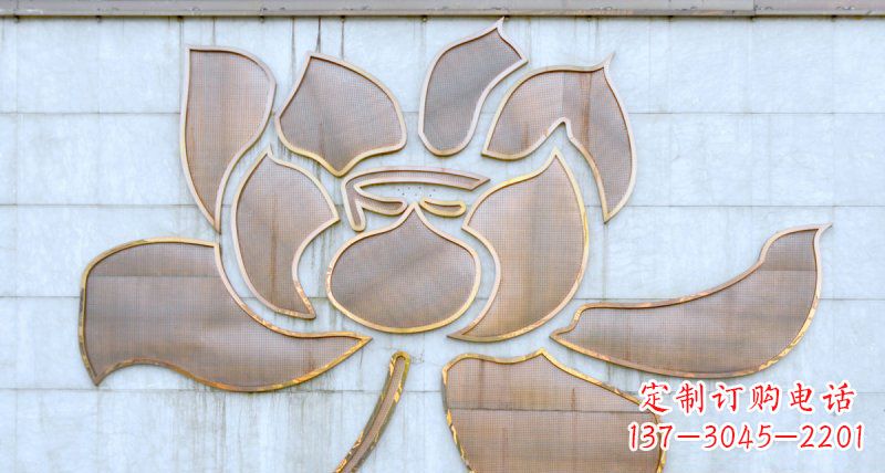 兰州不锈钢荷花浮雕雕塑